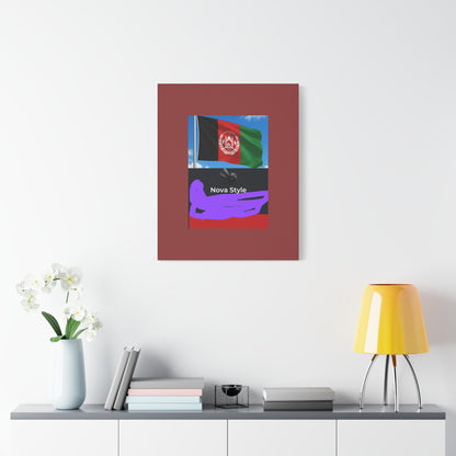 Afghan Flag Matte Canvas Print — Stretched 1.25" Wall Art