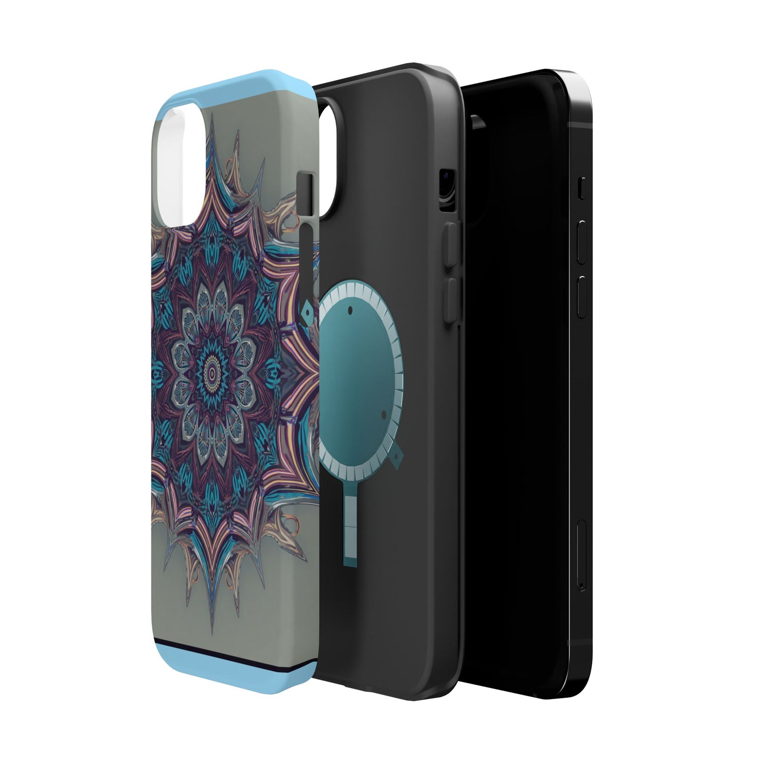 Phone Case — Blue Purple Mandala Magnetic Impact-Resistant Case