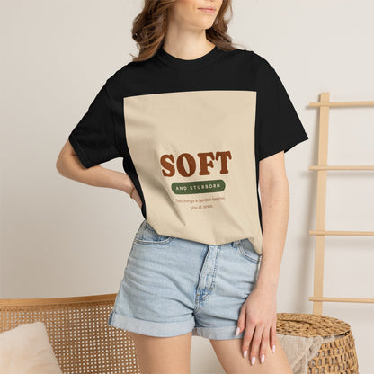 Soft and Stubborn T-Shirt — Retro Cream Graphic Tee