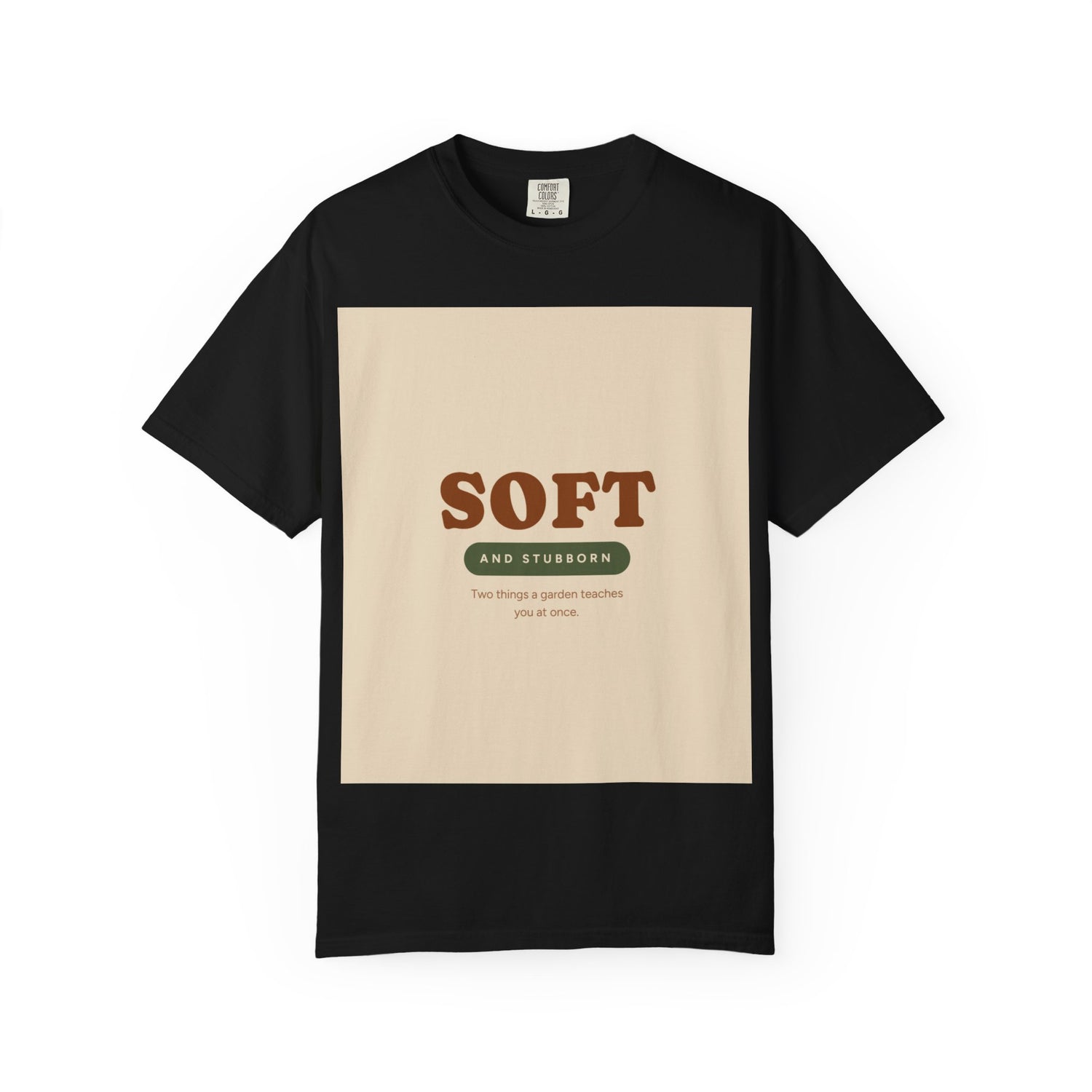 Soft and Stubborn T-Shirt — Retro Cream Graphic Tee