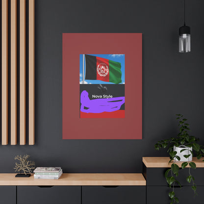 Afghan Flag Matte Canvas Print — Stretched 1.25" Wall Art