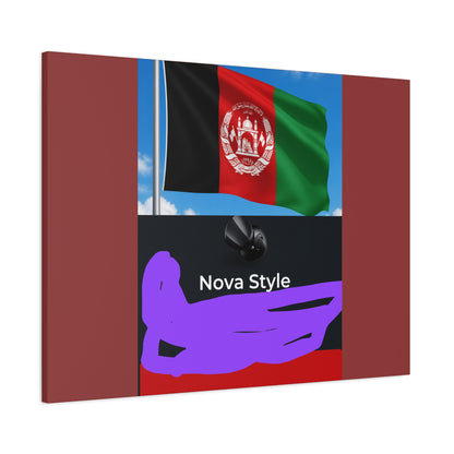 Afghan Flag Matte Canvas Print — Stretched 1.25" Wall Art
