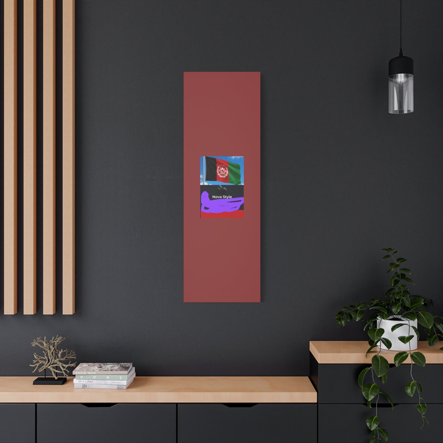 Afghan Flag Matte Canvas Print — Stretched 1.25" Wall Art
