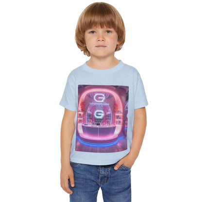 Toddler T-Shirt — Colorful Neon Shop &amp; Rainbow Shopping Bag Graphic