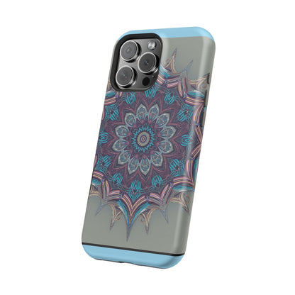 Phone Case — Blue Purple Mandala Magnetic Impact-Resistant Case