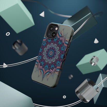 Phone Case — Blue Purple Mandala Magnetic Impact-Resistant Case