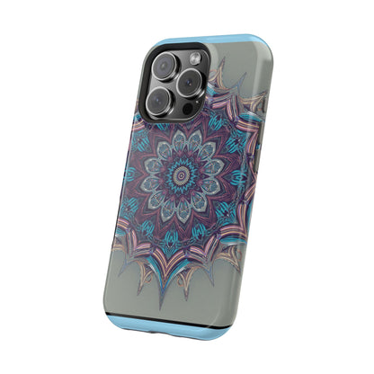 Phone Case — Blue Purple Mandala Magnetic Impact-Resistant Case