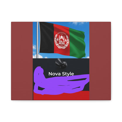 Afghan Flag Matte Canvas Print — Stretched 1.25" Wall Art