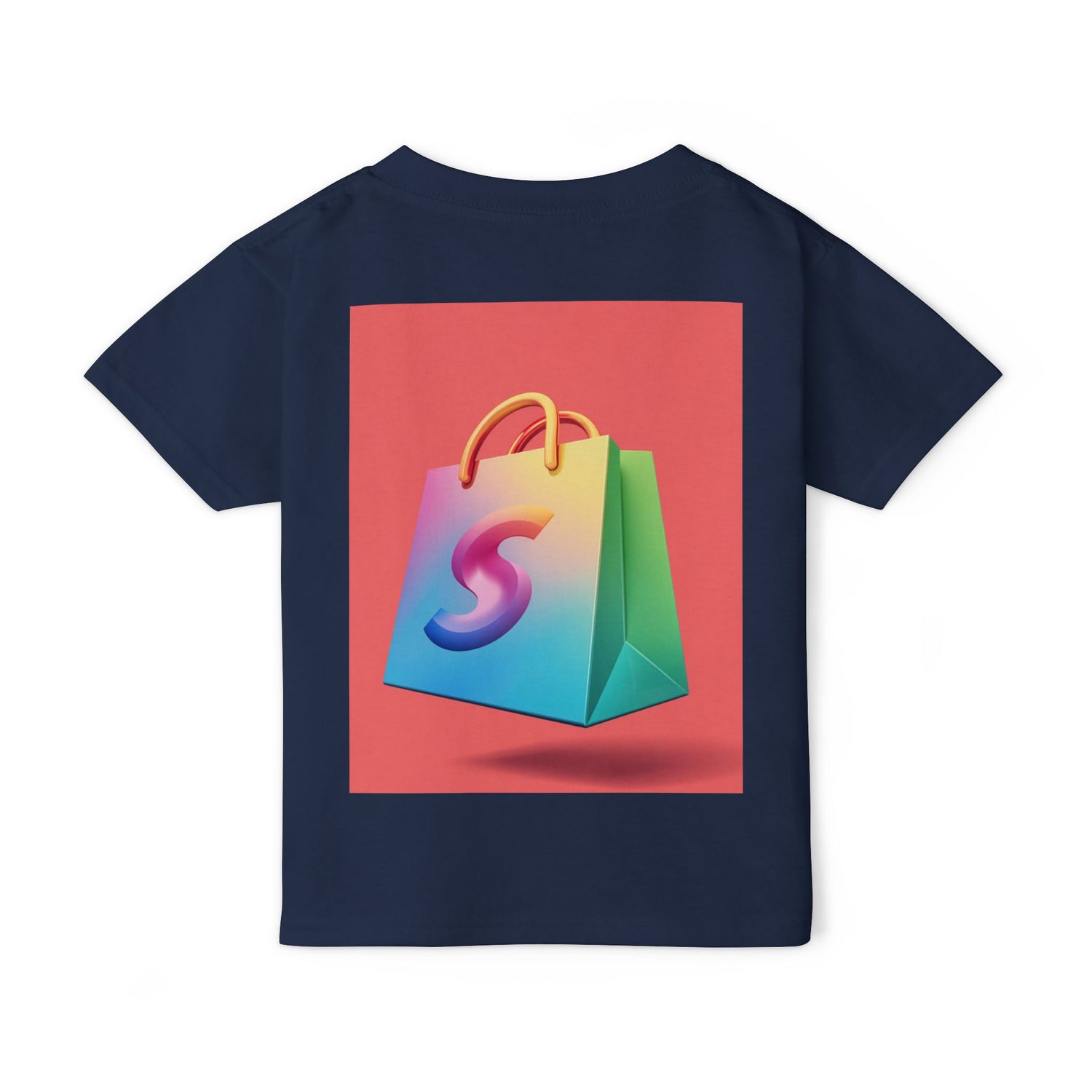 Toddler T-Shirt — Colorful Neon Shop &amp; Rainbow Shopping Bag Graphic