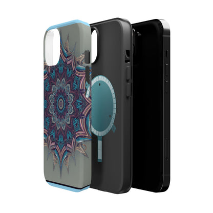 Phone Case — Blue Purple Mandala Magnetic Impact-Resistant Case