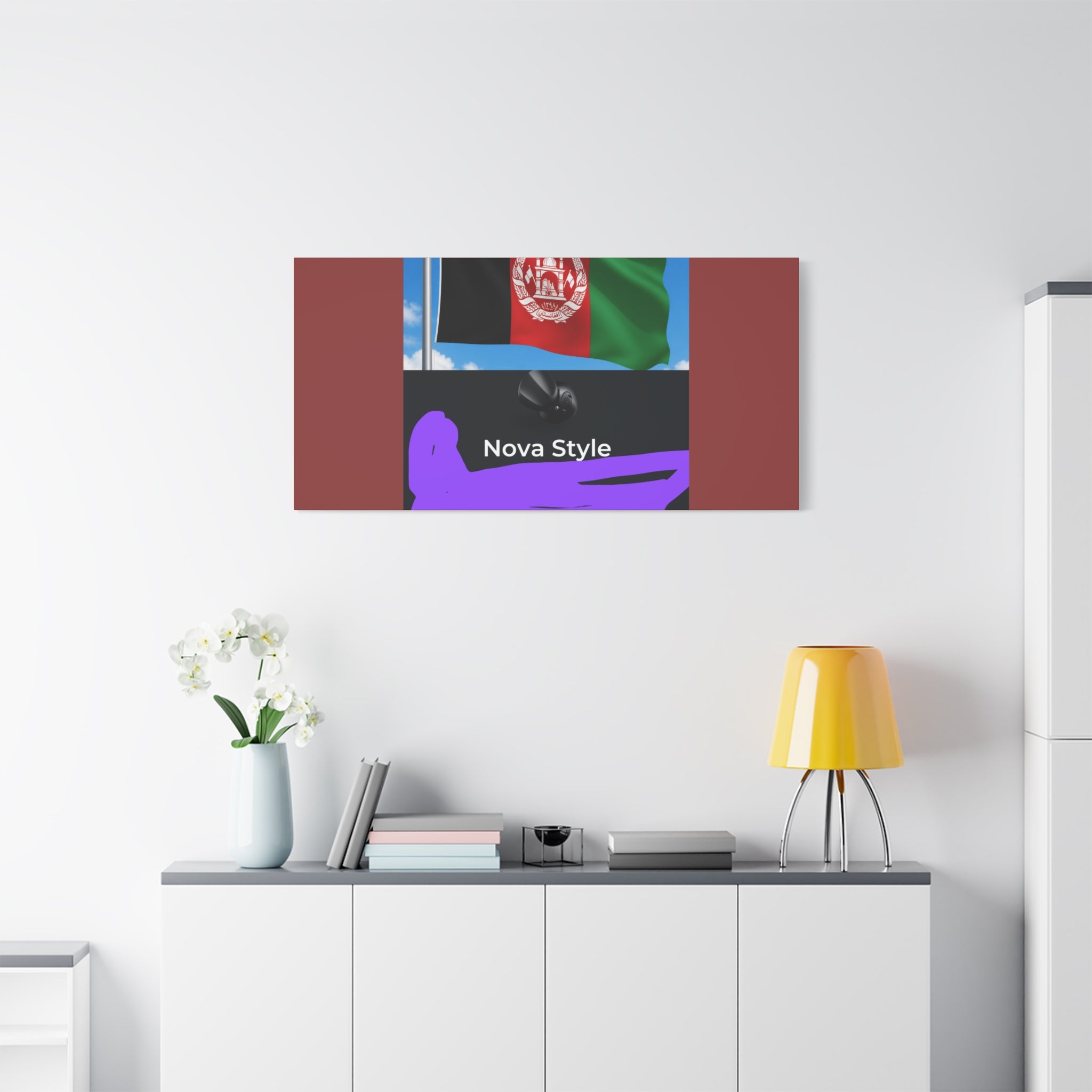 Afghan Flag Matte Canvas Print — Stretched 1.25" Wall Art