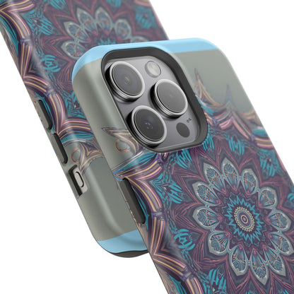 Phone Case — Blue Purple Mandala Magnetic Impact-Resistant Case