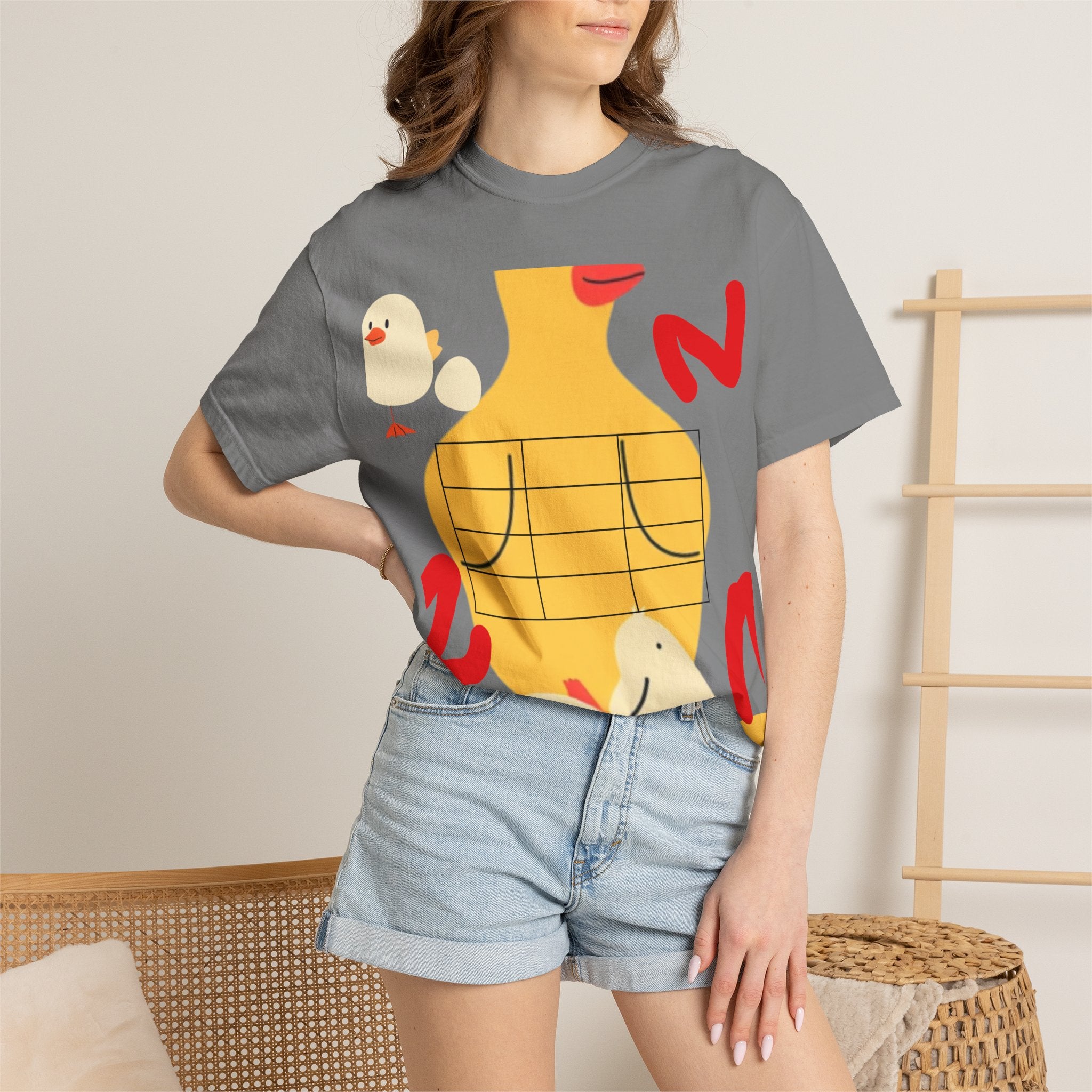 Graphic T-Shirt — Playful Koi &amp; Vase Collage Tee (OVASTYLE Brand)
