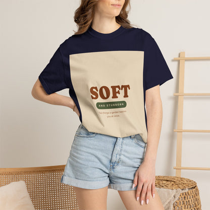 Soft and Stubborn T-Shirt — Retro Cream Graphic Tee