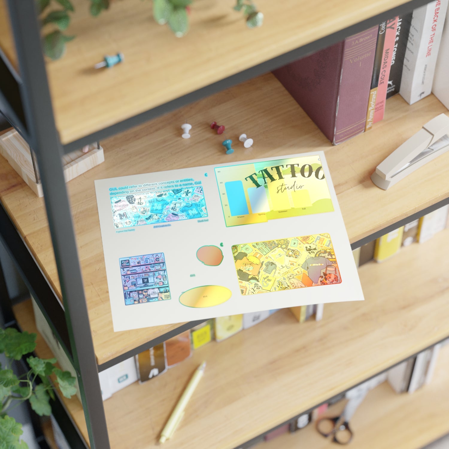 Colorful Sticker Sheets — Retro Tattoo &amp; Pop Art Icons
